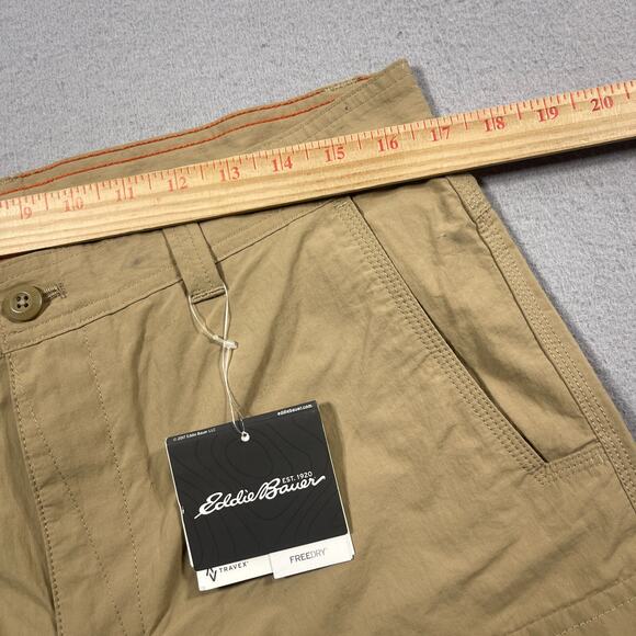 Eddie‎ Bauer Exploration II Convertible Pants Men 33x32 Saddle Zip-Off Cargo NWT - Picture 7 of 14
